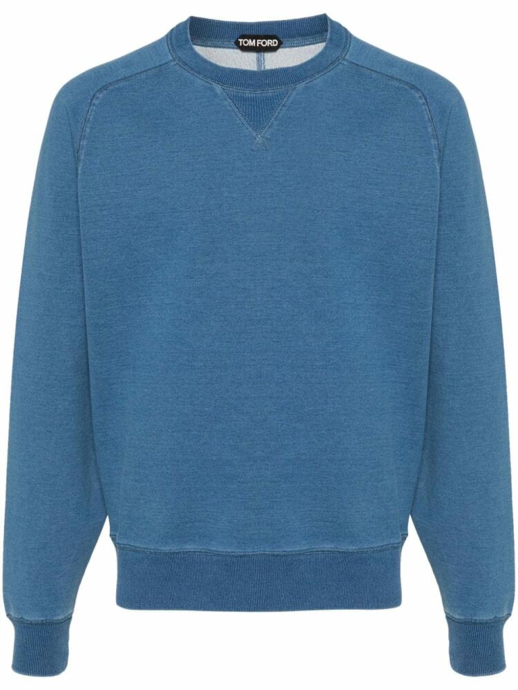 TOM FORD crew-neck raglan sweatshirt - Blue Cover