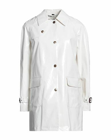 Sealup Woman Overcoat & Trench Coat White Cotton, Polyurethane Cover