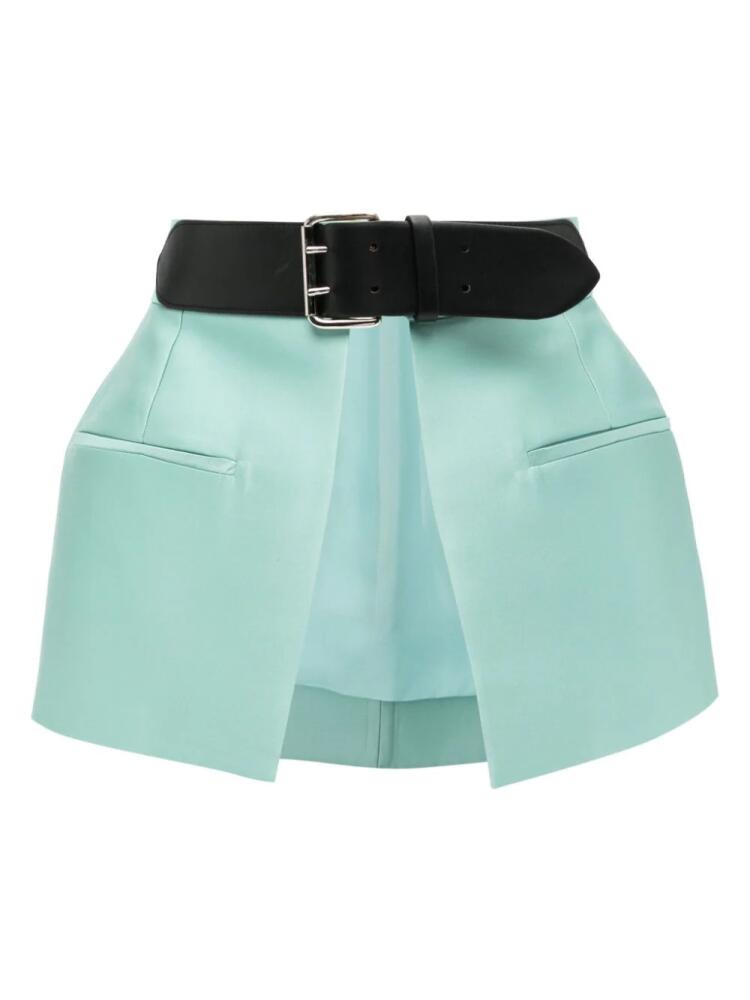 Dice Kayek High-waisted peplum belt skirt - Green Cover