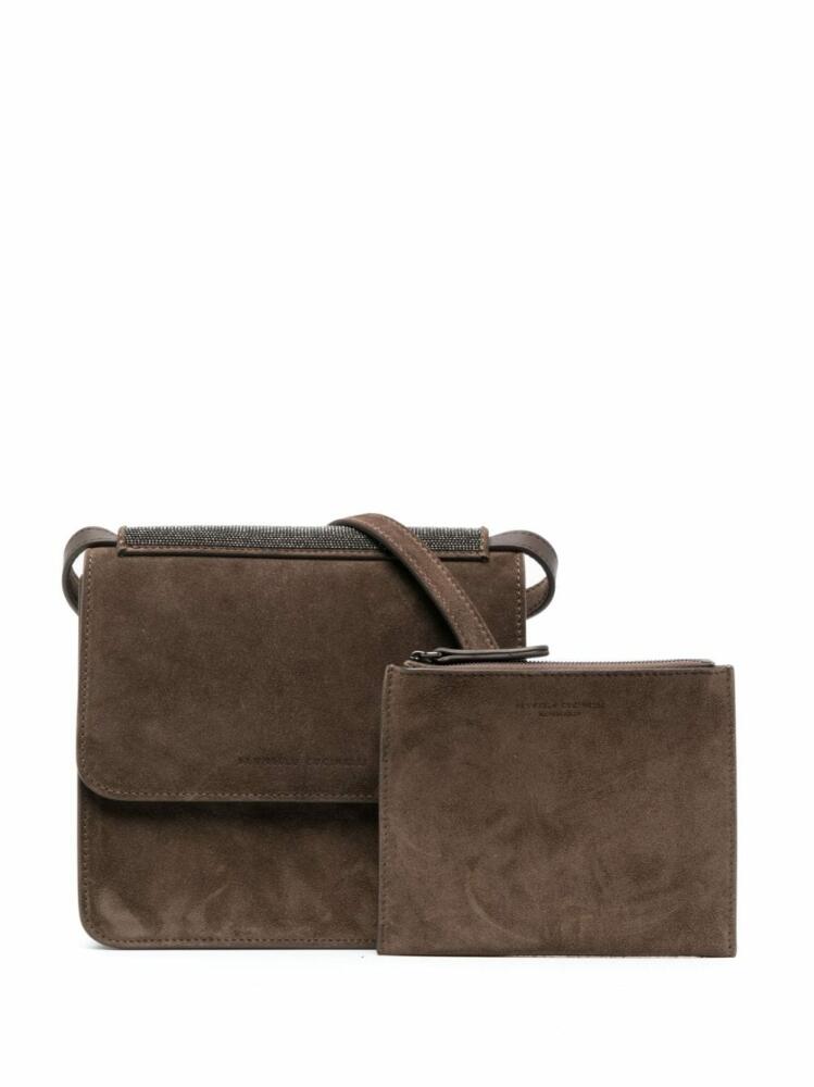 Brunello Cucinelli Monili-detail crossbody bag - Brown Cover