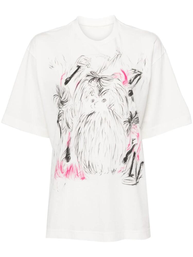 JNBY Graffiti style short sleeve T-shirt - White Cover