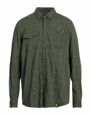 Ciesse Piumini Man Shirt Military green Cotton, Elastane Cover