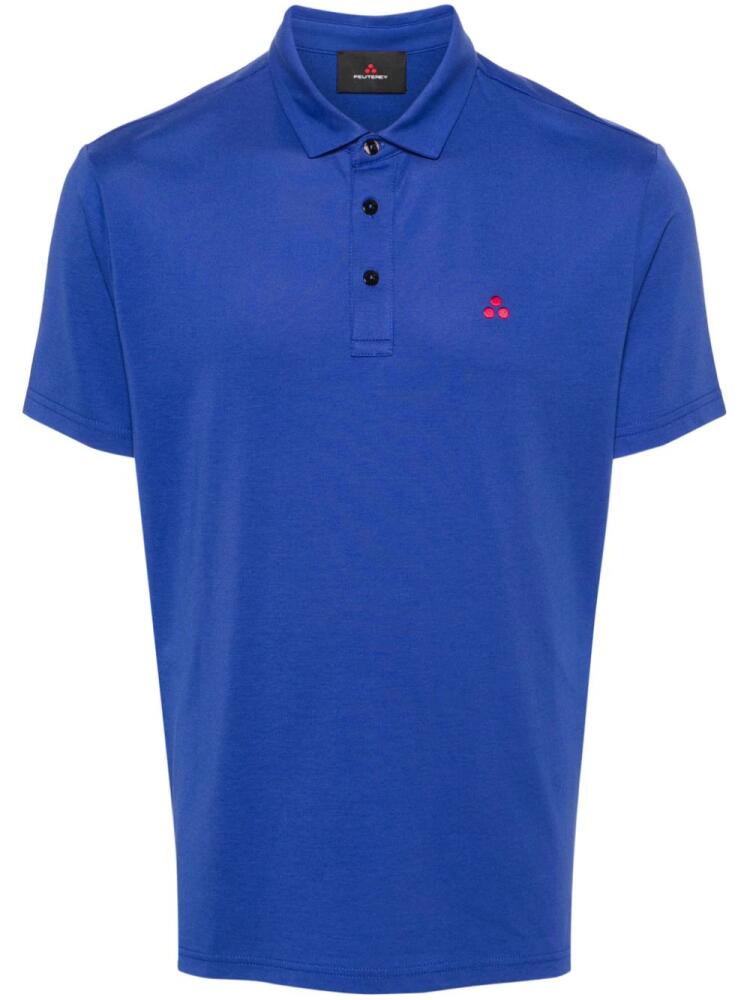 Peuterey embroidered-logo polo shirt - Blue Cover