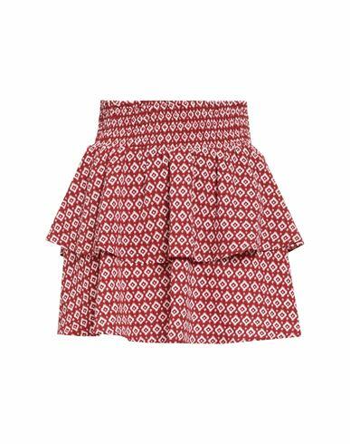 Only Woman Mini skirt Rust Polyester, Elastane Cover