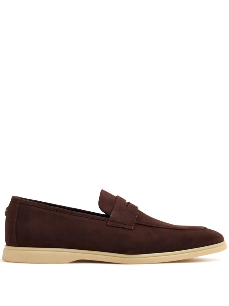 Bougeotte bee-appliqué suede loafers - Brown Cover