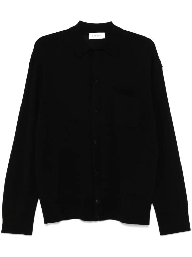 Laneus polo-collar cardigan - Black Cover