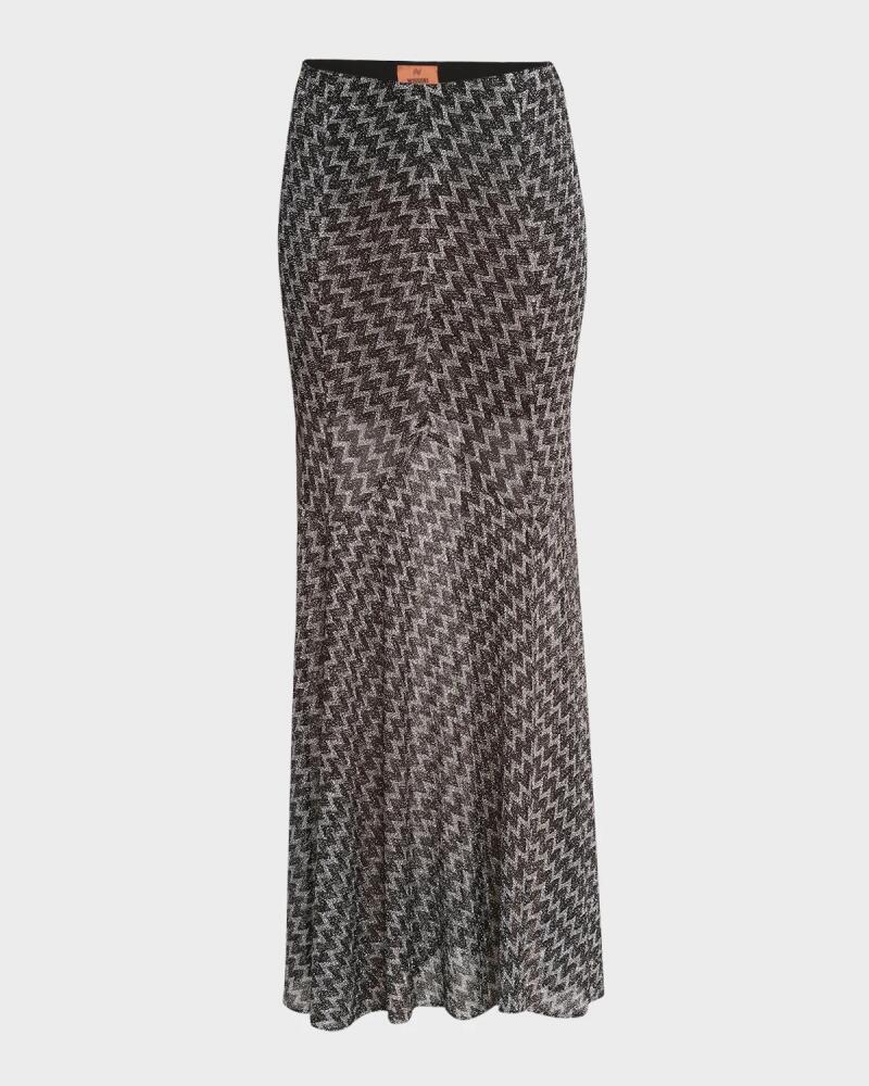 Missoni Metallic Chevron Maxi Skirt Cover