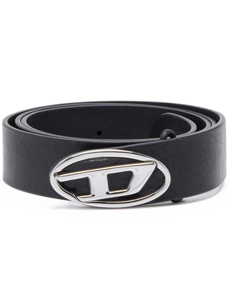 Diesel 1DR logo-buckle belt - Black Cover