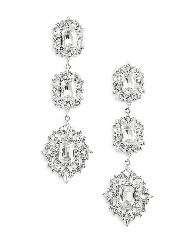 Self-Portrait Crystal Tiered Drop Earrings Cover