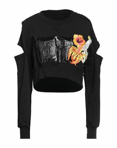 Versace Jeans Couture Woman Sweatshirt Black Cotton Cover