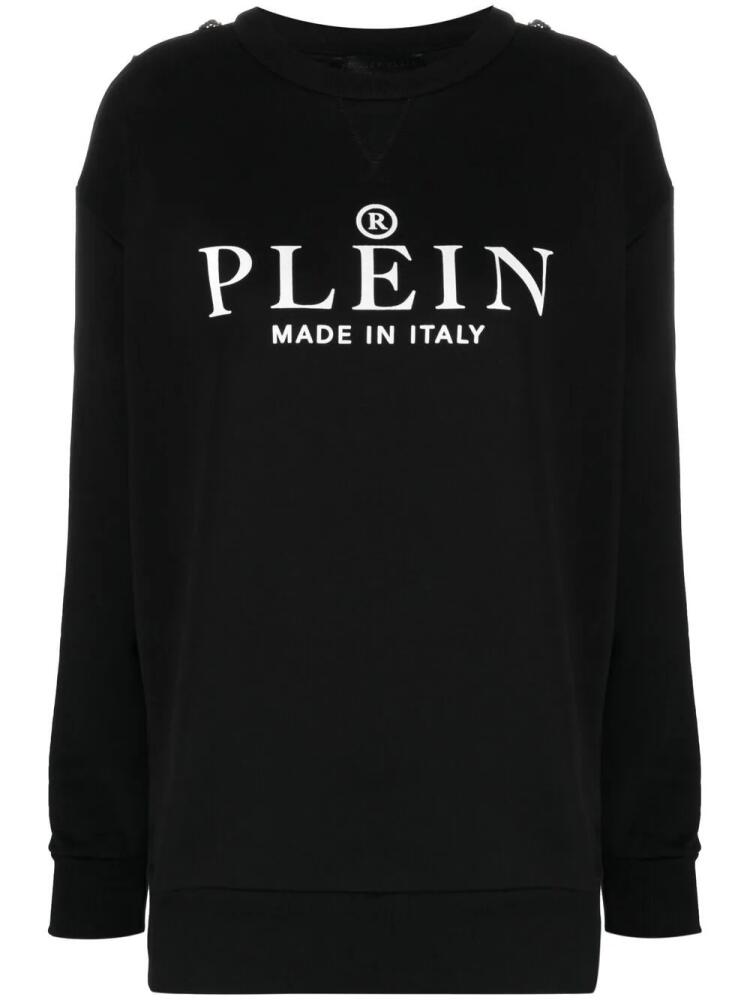 Philipp Plein logo-print cotton sweatshirt - Black Cover