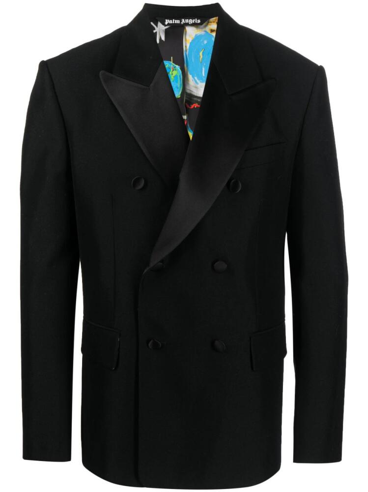 Palm Angels Starry Night tuxedo blazer - Black Cover