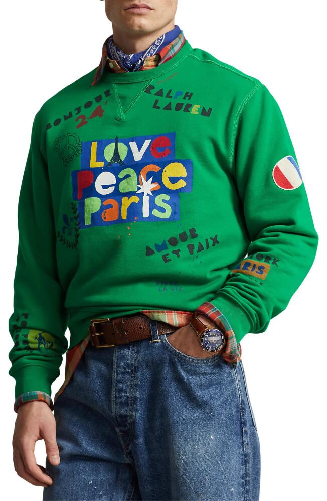 Polo Ralph Lauren Paris Graphic Sweatshirt in Cruise Green Cover