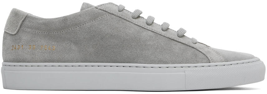 Common Projects Gray Original Achilles Suede Sneakers Cover