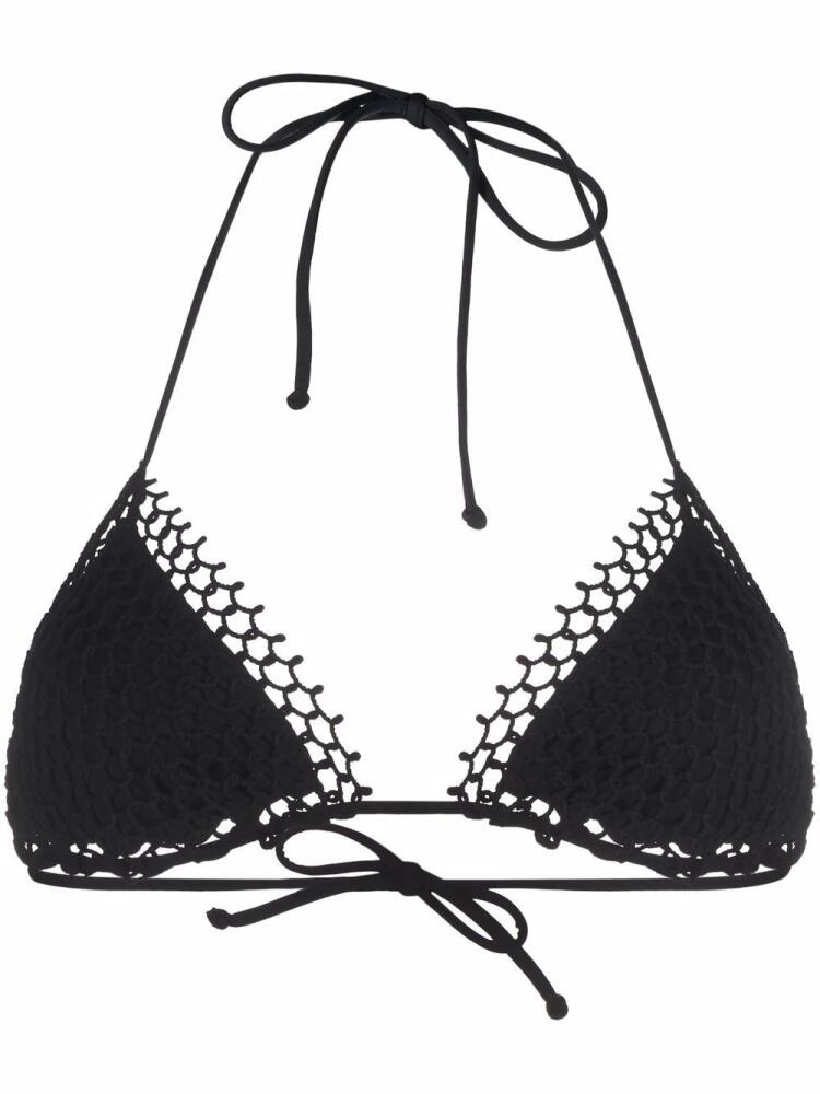 La Perla braided-detail halterneck bikini top - Black Cover