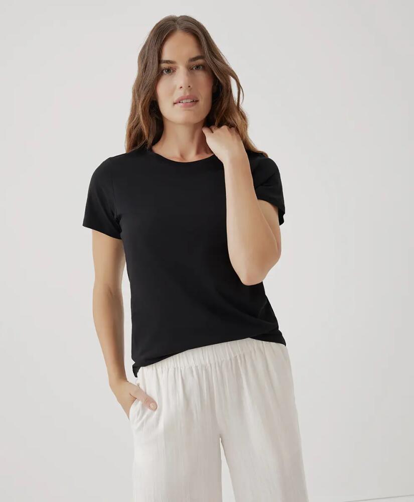 Pact Organic Cotton Softspun Crew Neck Tee in Black Cover