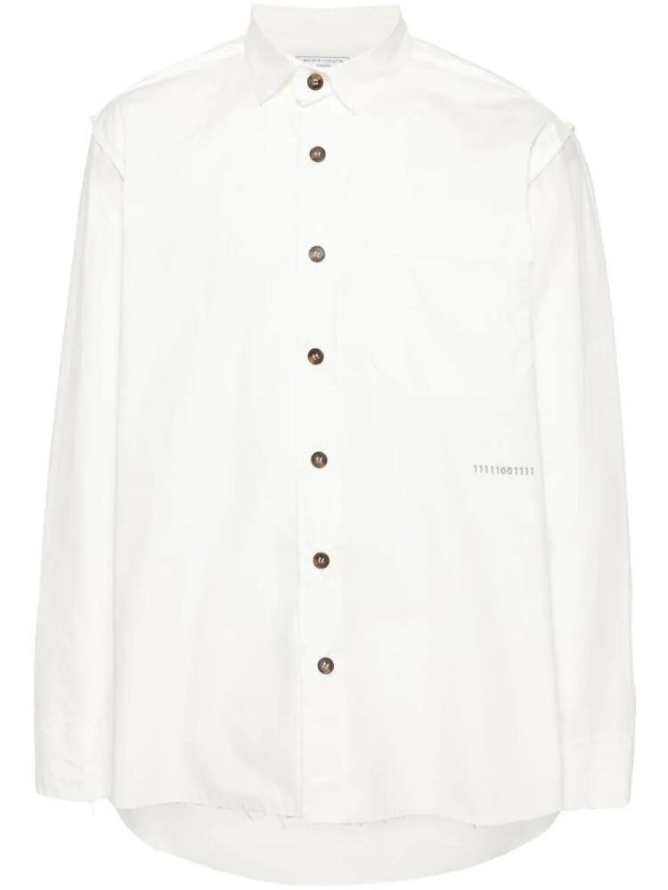 Société Anonyme Antoine raw-cut shirt - White Cover