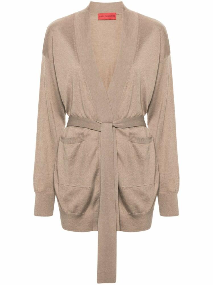 Wild Cashmere Scarlet open-front belted cardigan - Neutrals Cover