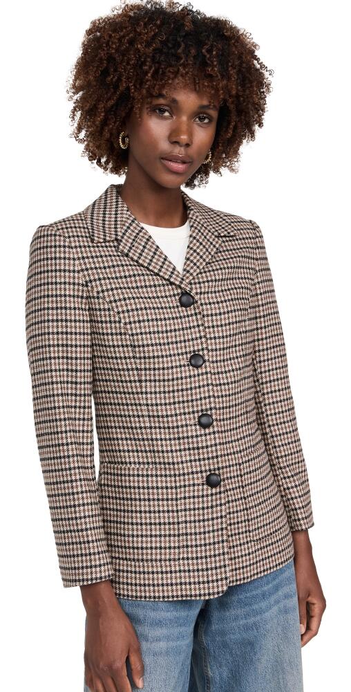 rag & bone Drew Italian Houndstooth Blazer Tan Multi Cover