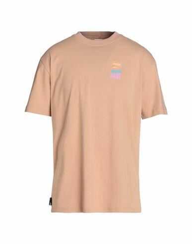 Puma Downtown Graphic Tee Man T-shirt Light brown Cotton Cover