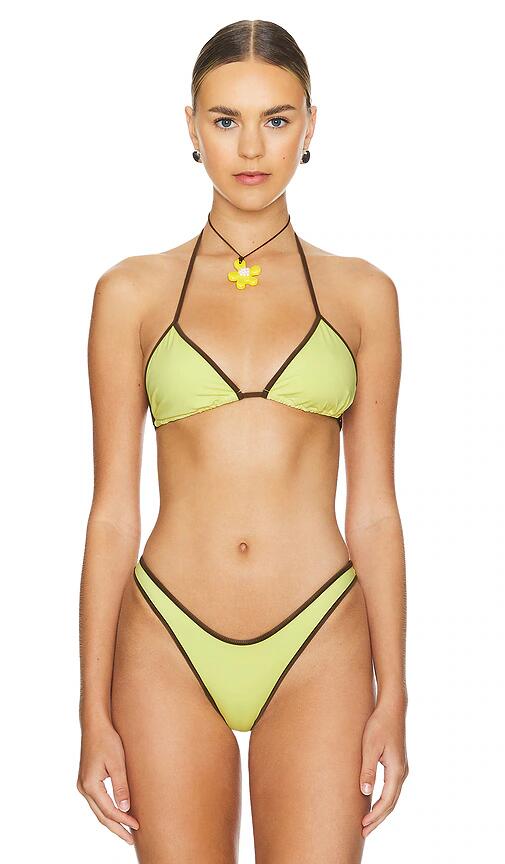 Frankies Bikinis Nick Top in Yellow Cover