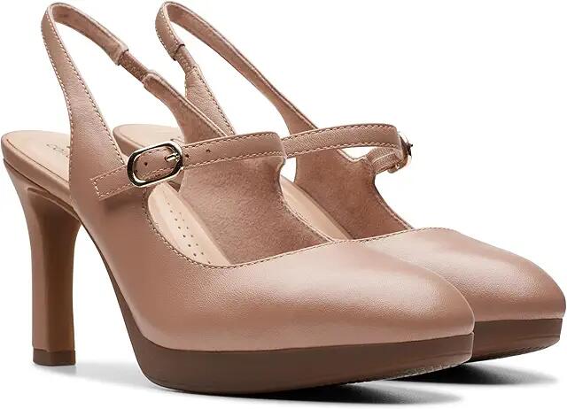 Clarks Ambyr 2 Grace (Warm Beige Leather) High Heels Cover