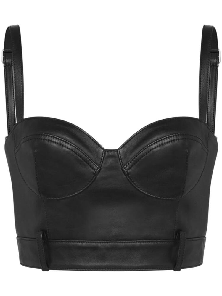 MOSCHINO JEANS sheepskin bustier top - Black Cover