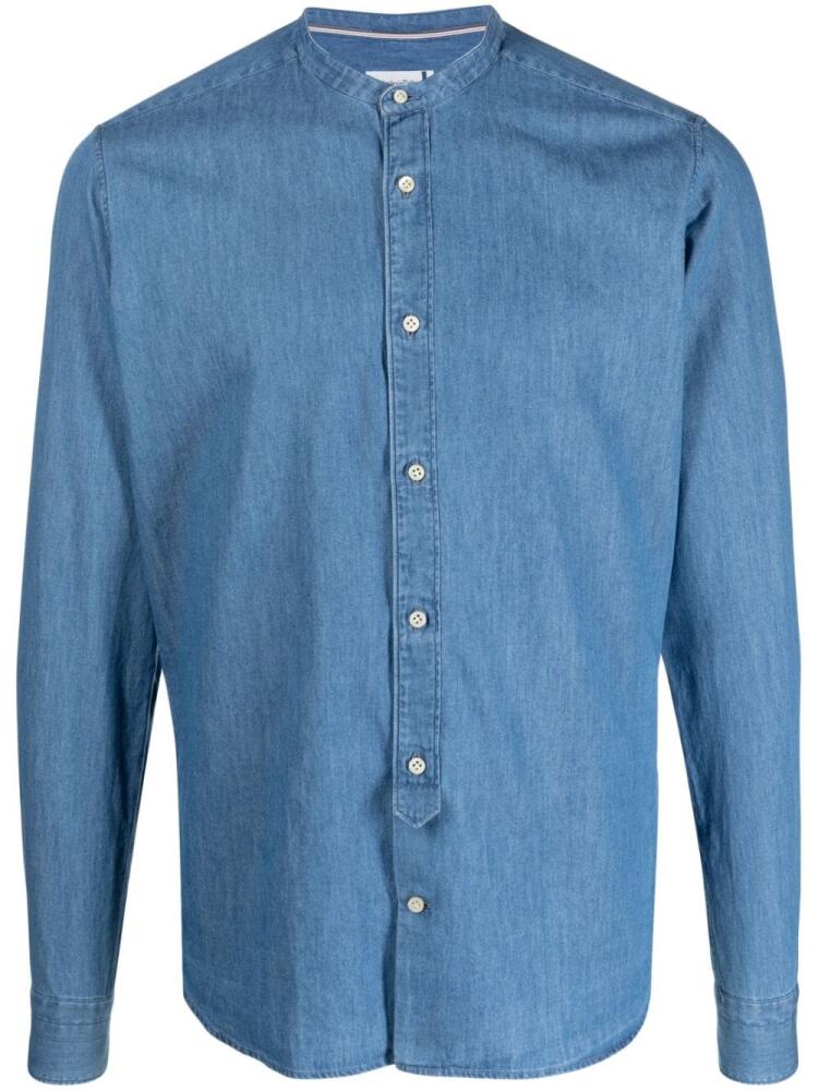 Tintoria Mattei band-collar denim shirt - Blue Cover