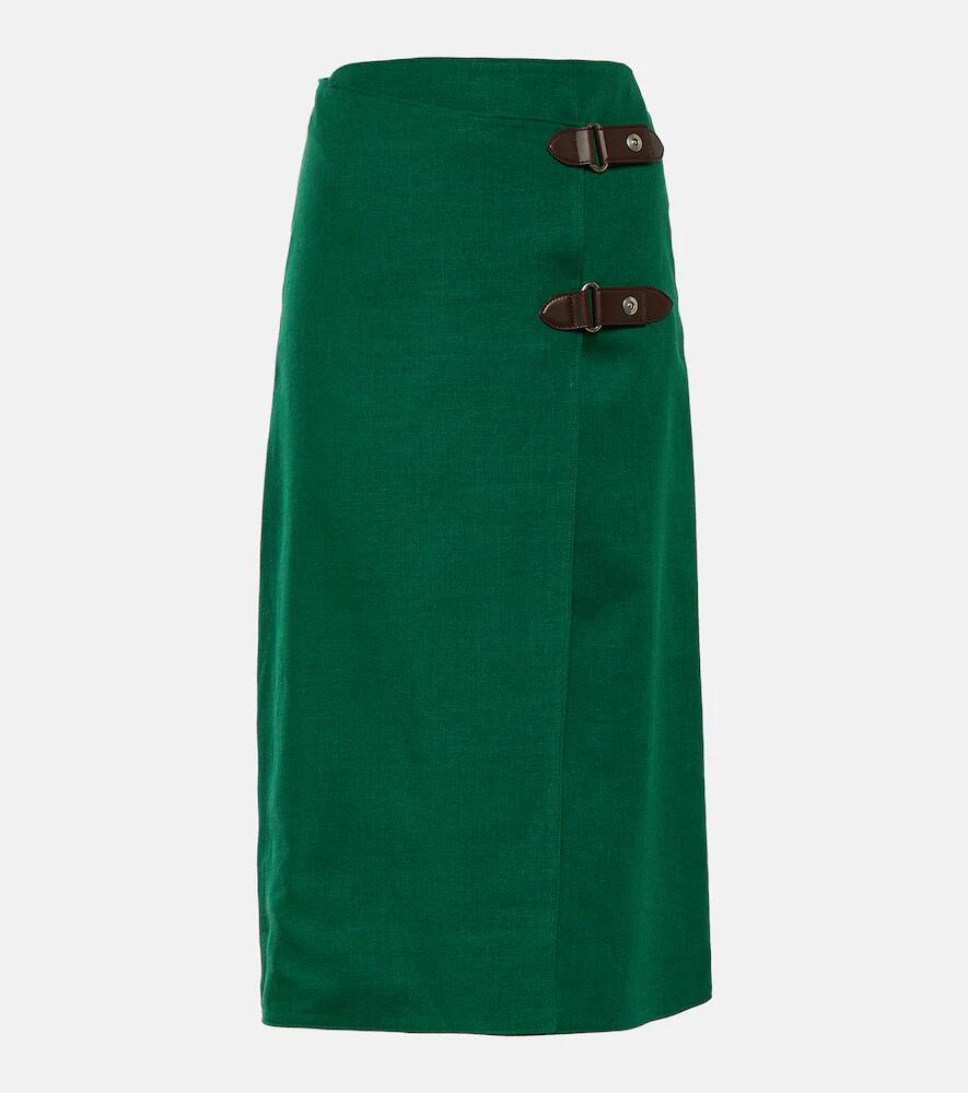 Loro Piana Linen and wool midi skirt Cover