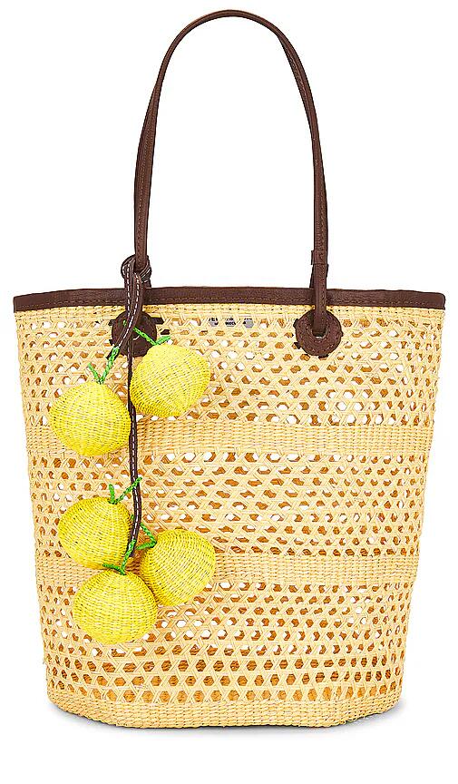 SENSI STUDIO Open Weave Tote Bag in Beige Cover