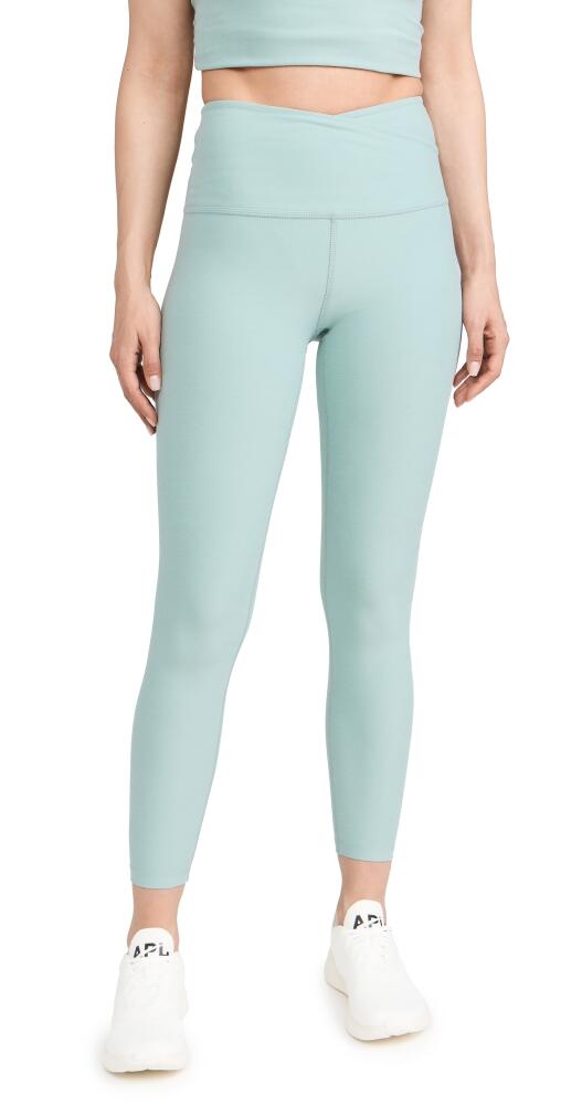 Beyond Yoga Spacedye At Your Leisure High Waisted Midi Leggings Minty Slate Heather Cover