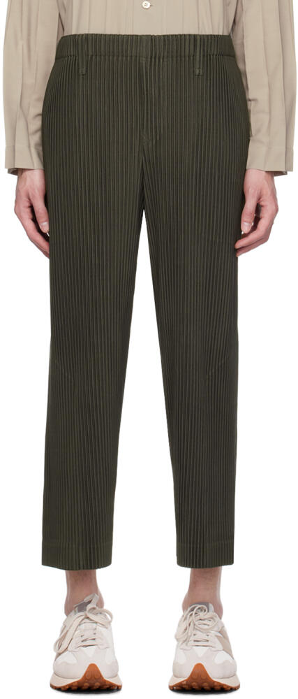 HOMME PLISSÉ ISSEY MIYAKE Khaki Tailored Pleats 1 Trousers Cover