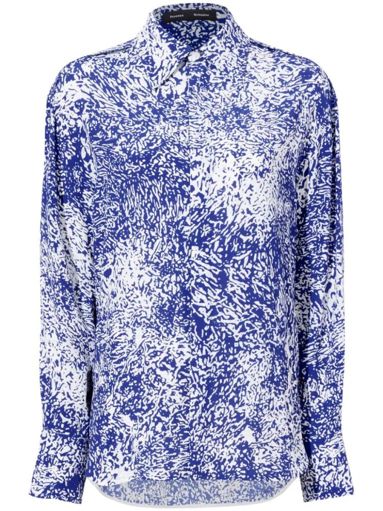 Proenza Schouler Norman abstract-print blouse - Blue Cover