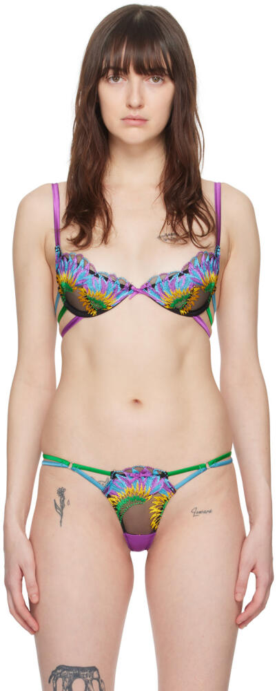 Fleur du Mal Multicolor Carnival Bra Cover