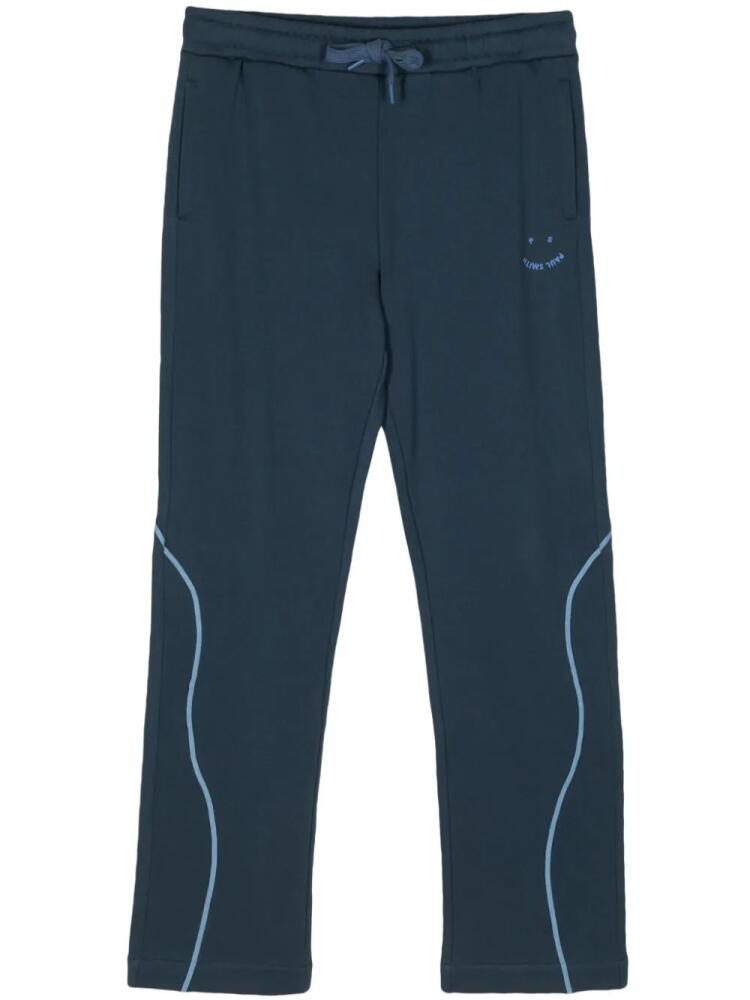 PS Paul Smith logo-embroidered organic cotton track pants - Blue Cover