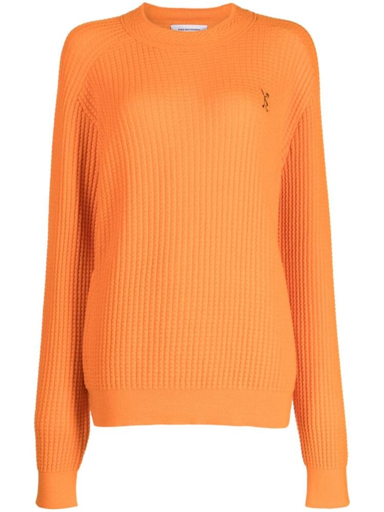 Kiko Kostadinov Sorelle waffle-knit jumper - Orange Cover