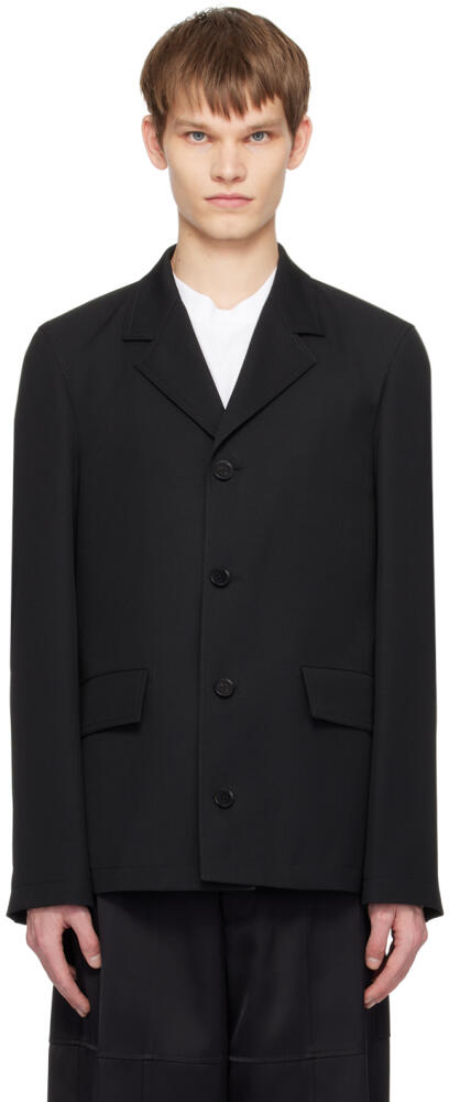 Jil Sander Black Single-Breasted Blazer Cover