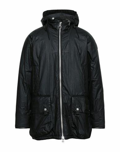 Barbour Man Jacket Black Cotton, Wool Cover