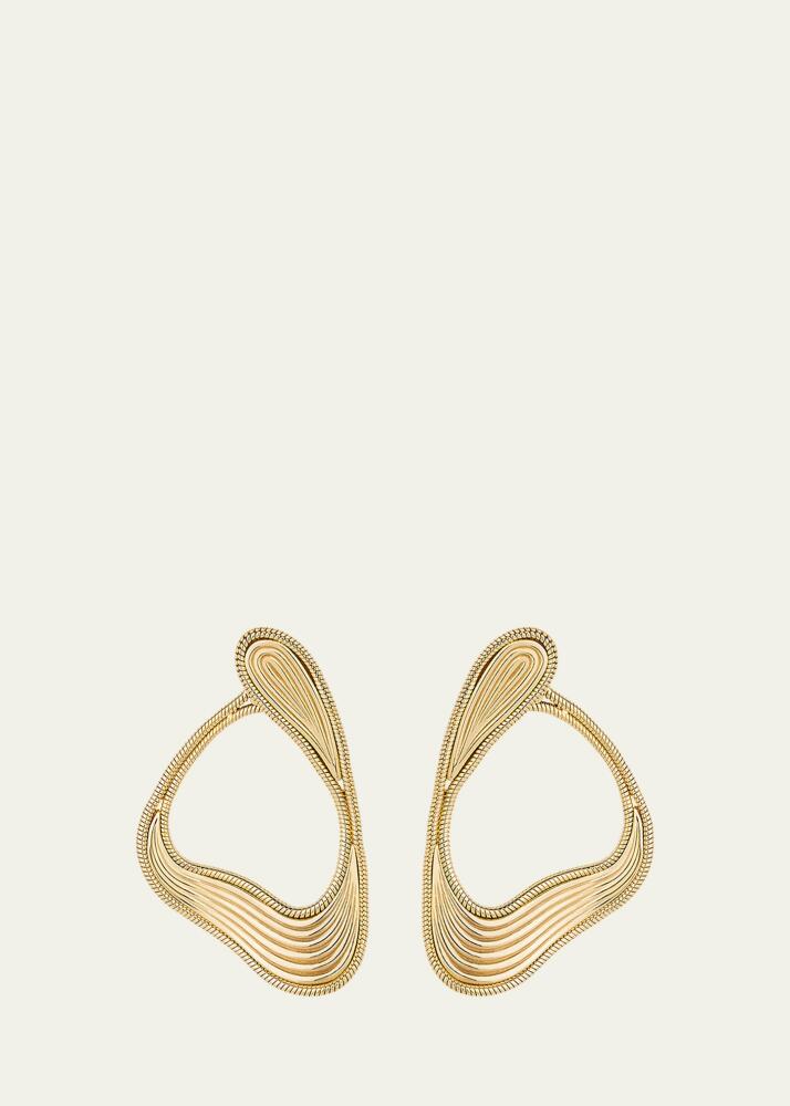 Fernando Jorge Stream Lines Loop Earrings in Yellow Gold Cover