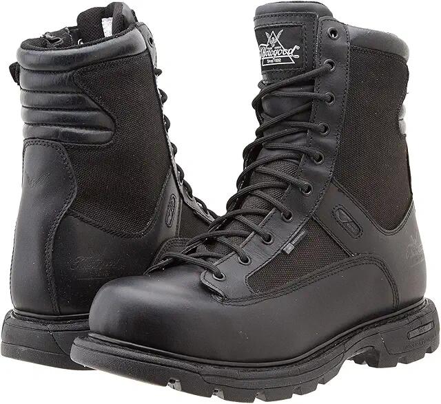 Thorogood 8 Inch Trooper Side Zip (Black) Men's Work Boots Cover