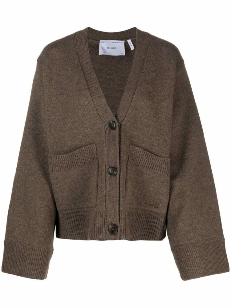 Axel Arigato Memory V-neck wool cardigan - Brown Cover