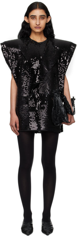 Junya Watanabe Black Sequinned Minidress Cover