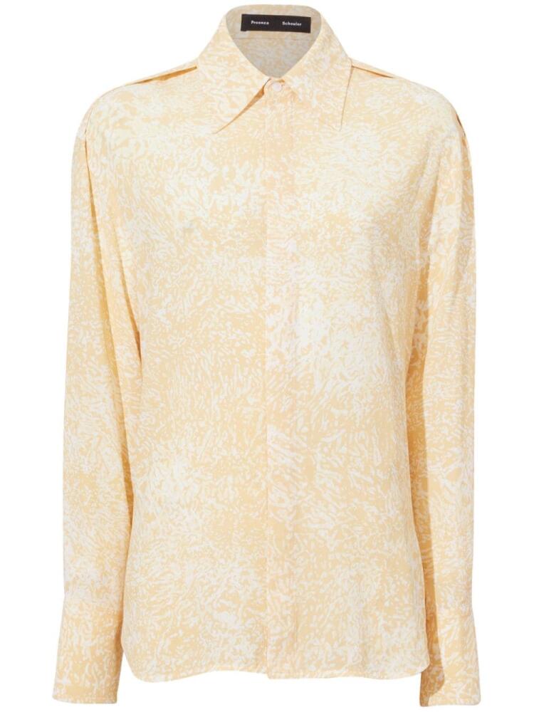 Proenza Schouler Norman abstract-pattern shirt - Yellow Cover