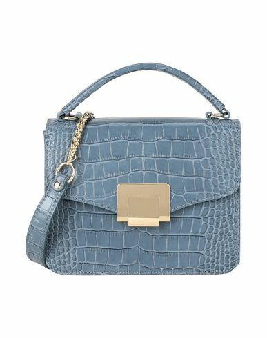 Tuscany Leather Woman Handbag Slate blue Soft Leather Cover