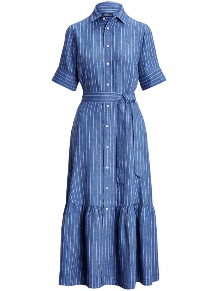 Polo Ralph Lauren stripe linen shirt dress - Blue Cover