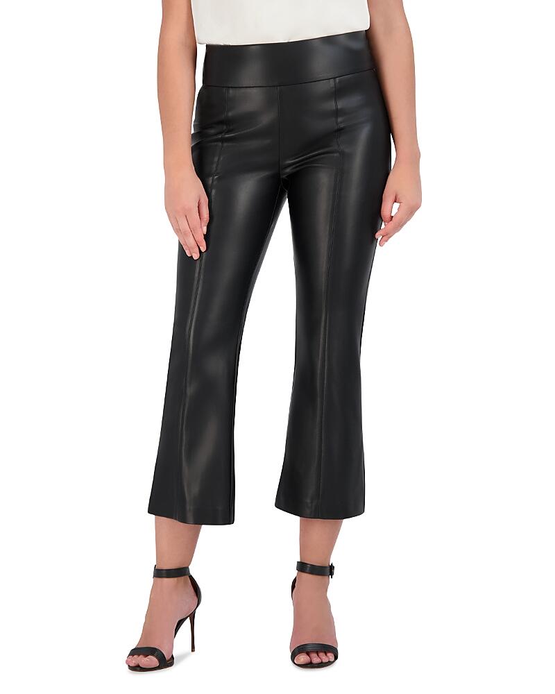 Bcbgmaxazria Faux Leather Flared Cropped Pants Cover