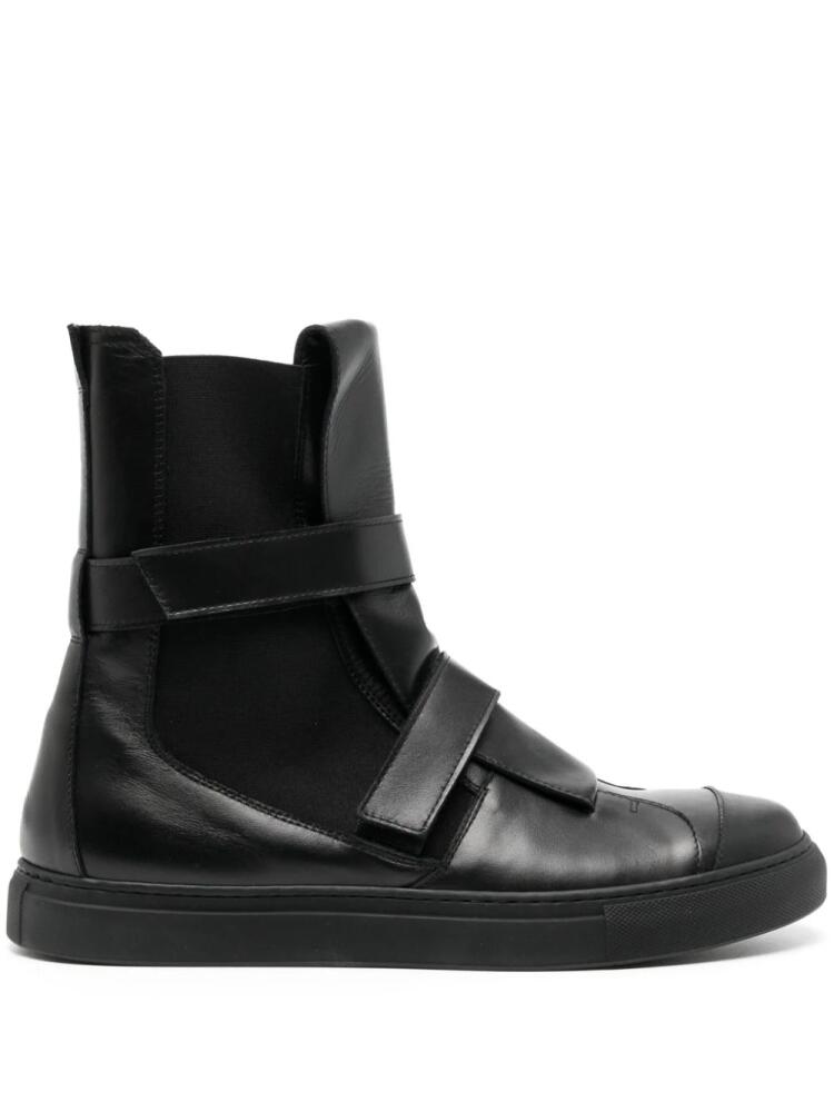 Nicolas Andreas Taralis touch-strap high-top leather sneakers - Black Cover