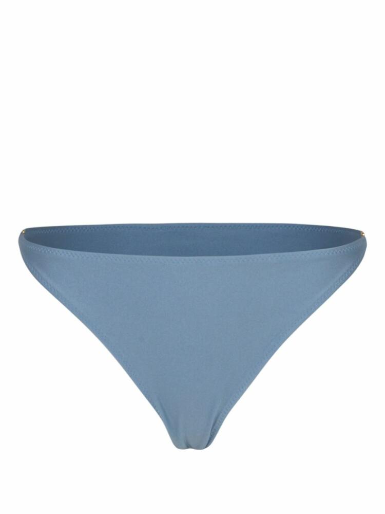 GANNI logo-plaque bikini bottoms - Blue Cover