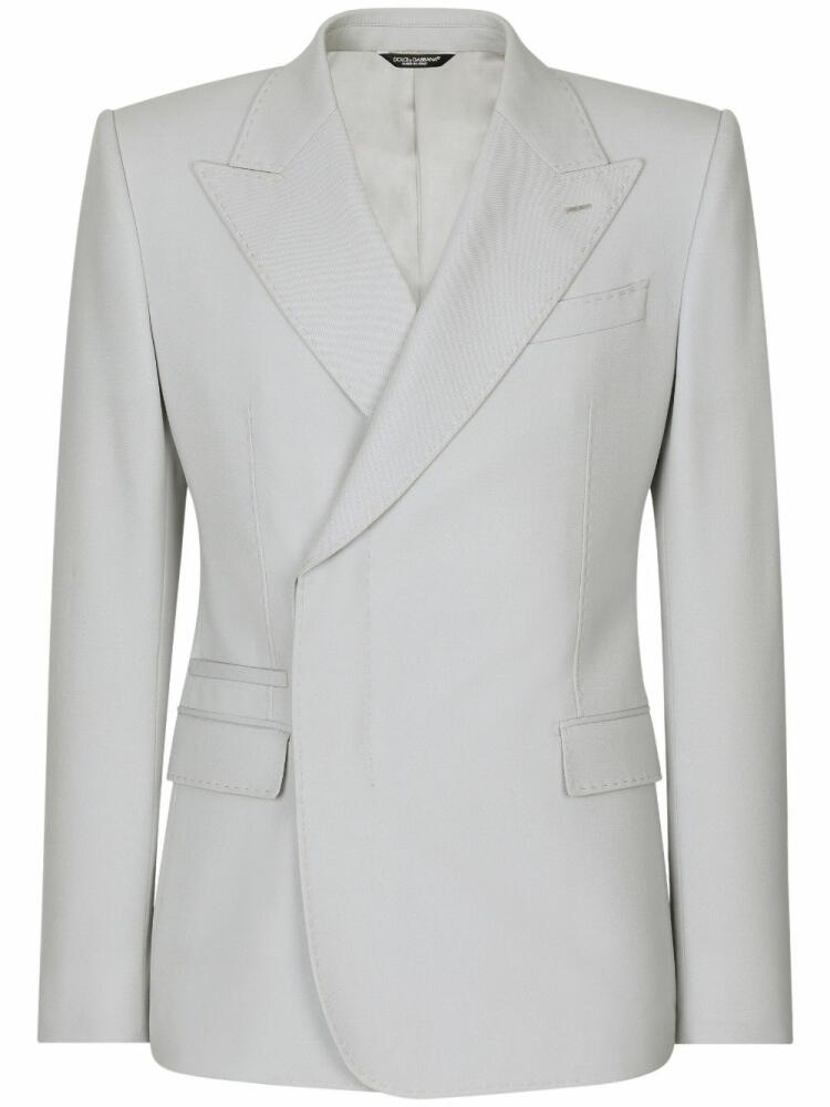 Dolce & Gabbana single-breasted wool blazer - Grey Cover