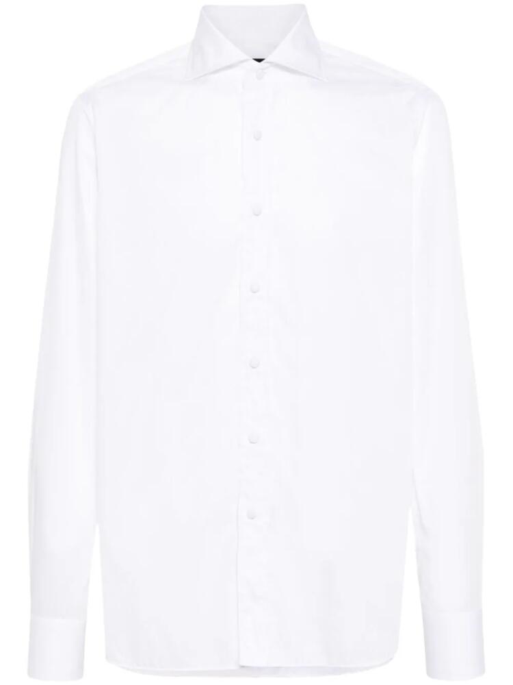 Tagliatore long-sleeve cotton shirt - White Cover